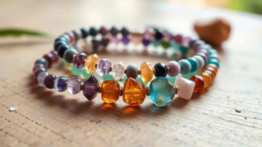 Healing crystal bracelets for chakra alignment