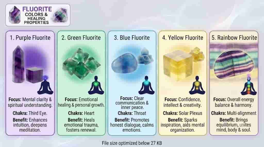 Fluorite Colors and Healing Properties
